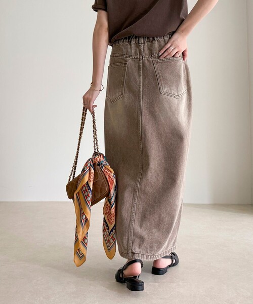 fredy emue（フレディエミュ）の「デニムタイトスカート（デニムスカート・レディース・ピンク/ブラウン/ブルー・38/36）」の11枚目の写真