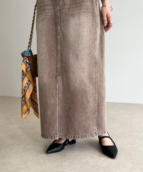 fredy emue（フレディエミュ）の「デニムタイトスカート（デニムスカート・レディース・ピンク/ブラウン/ブルー・38/36）」の15枚目の写真