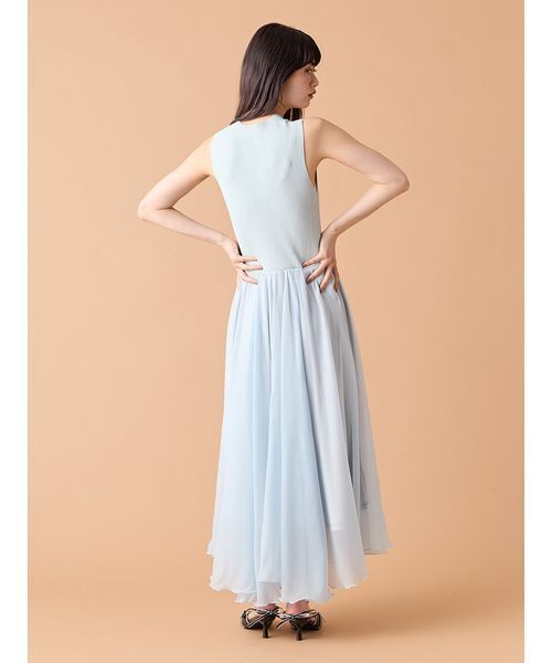 LILY BROWN リリーブラウン　フレアニットドッキングワンピース WEB限定00サイズ】フレアニットドッキングワンピース