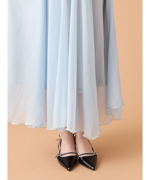 WEB限定00サイズ】フレアニットドッキングワンピース