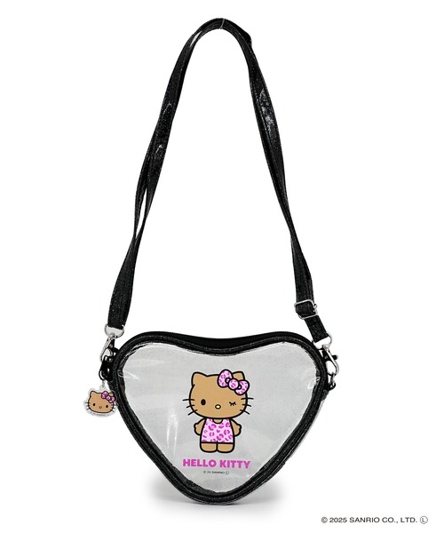 sanrio（サンリオ）の「Sanrio characters(サンリオキャラクターズ) ハート形クリアポシェット チャーム付き SAN-0083 / ハローキティ・クロミ（ショルダーバッグ・レディース・ピンク/パープル/ブラック・FREE）」の5枚目の写真