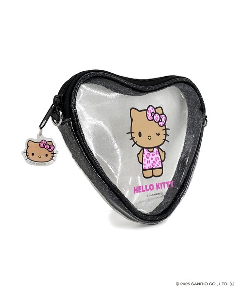 sanrio（サンリオ）の「Sanrio characters(サンリオキャラクターズ) ハート形クリアポシェット チャーム付き SAN-0083 / ハローキティ・クロミ（ショルダーバッグ・レディース・ピンク/パープル/ブラック・FREE）」の7枚目の写真