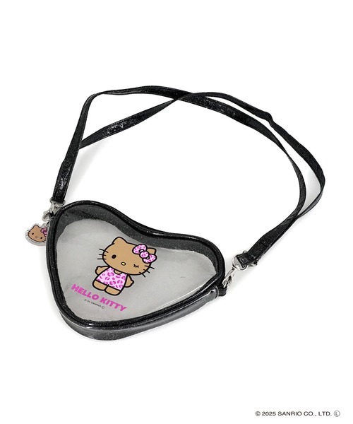 sanrio（サンリオ）の「Sanrio characters(サンリオキャラクターズ) ハート形クリアポシェット チャーム付き SAN-0083 / ハローキティ・クロミ（ショルダーバッグ・レディース・ピンク/パープル/ブラック・FREE）」の8枚目の写真