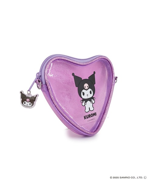 sanrio（サンリオ）の「Sanrio characters(サンリオキャラクターズ) ハート形クリアポシェット チャーム付き SAN-0083 / ハローキティ・クロミ（ショルダーバッグ・レディース・ピンク/パープル/ブラック・FREE）」の13枚目の写真