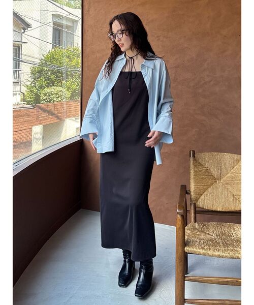 LAGUNAMOON(ラグナムーン)の「バイカラーワイドスリーブハートボタンシャツ(シャツ/ブラウス・レディース・ブルー/イエロー/ベージュ・FREE)」の6枚目の写真