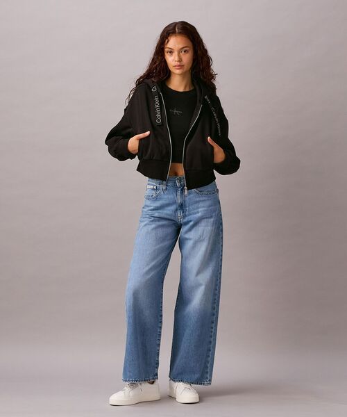 Calvin Klein(カルバン・クライン)の「フル ジップ スウェット パーカー(パーカー・レディース・ブラック/グレー・XS/M/S)」の12枚目の写真