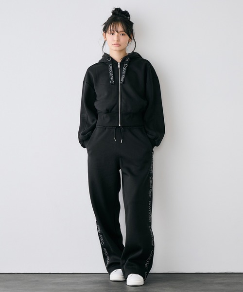 カルバン・クライン フルジップスウェットパーカー ショート丈 フル ジップ スウェット パーカー（パーカー）｜Calvin Klein