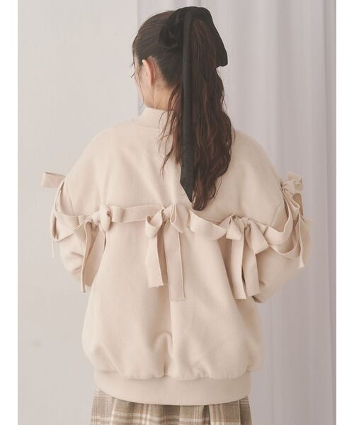 merry jenny(メリージェニー)の「ribbon ribbon blouson(ブルゾン・レディース・ブラック/アイボリー/ブルー・FREE)」の12枚目の写真