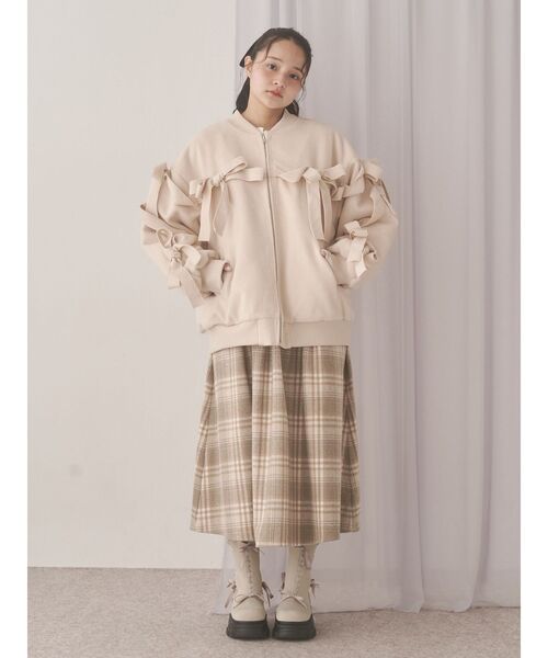 merry jenny(メリージェニー)の「ribbon ribbon blouson(ブルゾン・レディース・ブラック/アイボリー/ブルー・FREE)」の13枚目の写真