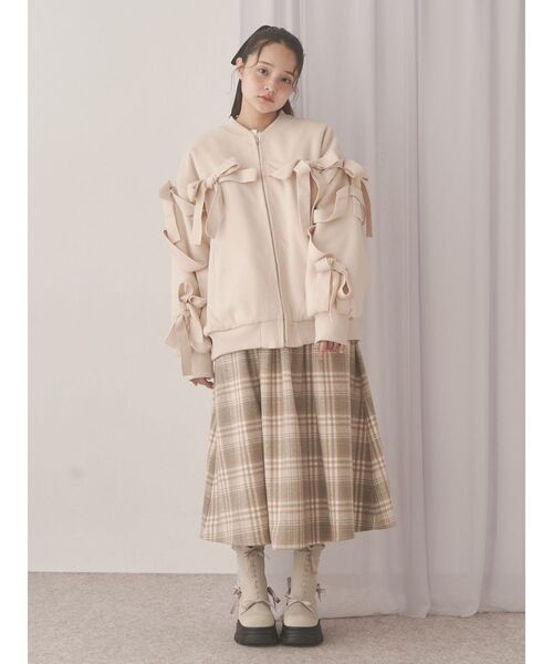 merry jenny(メリージェニー)の「ribbon ribbon blouson(ブルゾン・レディース・ブラック/アイボリー/ブルー・FREE)」の15枚目の写真