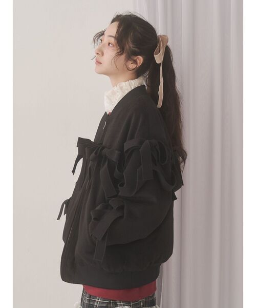 merry jenny(メリージェニー)の「ribbon ribbon blouson(ブルゾン・レディース・ブラック/アイボリー/ブルー・FREE)」の17枚目の写真