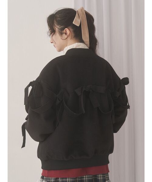 merry jenny(メリージェニー)の「ribbon ribbon blouson(ブルゾン・レディース・ブラック/アイボリー/ブルー・FREE)」の18枚目の写真