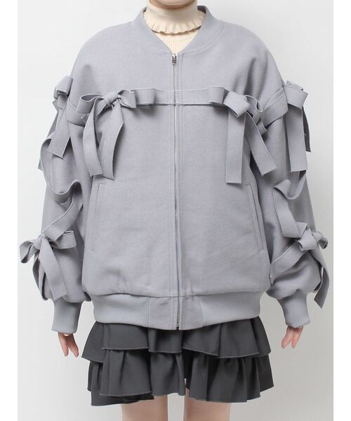 merry jenny(メリージェニー)の「ribbon ribbon blouson(ブルゾン・レディース・ブラック/アイボリー/ブルー・FREE)」の21枚目の写真