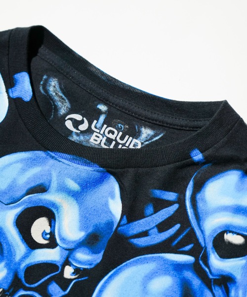 LIQUID BLUE（リキッドブルー）の「LIQUID BLUE / リキッドブルー "SKULL TEE" スカル フルグラフィック Tシャツ（Tシャツ/カットソー・メンズ・ブラック/ブラック系その他/ブラック系その他2・X-LARGE/LARGE）」の14枚目の写真