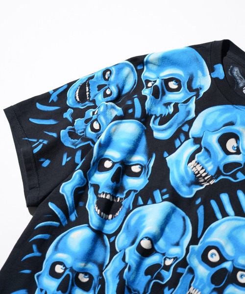 90’s LIQUID BLUE Medusa skull l tee 90's LIQUID BLUE “Medusa Skull” オールオーバープリントTシャツ