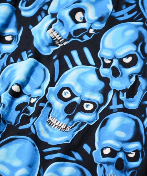 LIQUID BLUE（リキッドブルー）の「LIQUID BLUE / リキッドブルー "SKULL TEE" スカル フルグラフィック Tシャツ（Tシャツ/カットソー・メンズ・ブラック/ブラック系その他/ブラック系その他2・X-LARGE/LARGE）」の15枚目の写真
