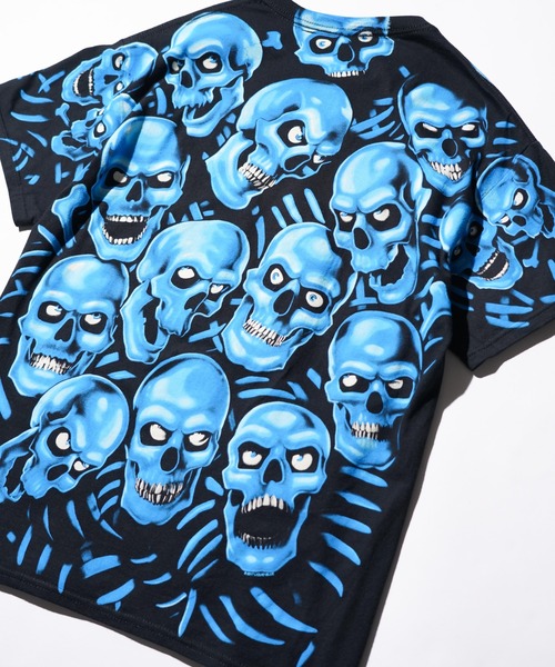 LIQUID BLUE / リキッドブルー 'SKULL TEE' スカル フルグラフィック T