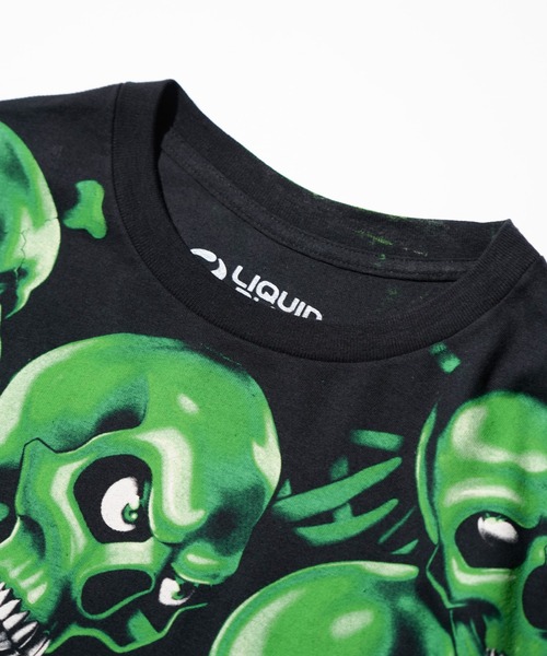 LIQUID BLUE（リキッドブルー）の「LIQUID BLUE / リキッドブルー "SKULL TEE" スカル フルグラフィック Tシャツ（Tシャツ/カットソー・メンズ・ブラック/ブラック系その他/ブラック系その他2・X-LARGE/LARGE）」の8枚目の写真