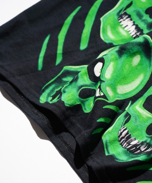 LIQUID BLUE（リキッドブルー）の「LIQUID BLUE / リキッドブルー "SKULL TEE" スカル フルグラフィック Tシャツ（Tシャツ/カットソー・メンズ・ブラック/ブラック系その他/ブラック系その他2・X-LARGE/LARGE）」の19枚目の写真