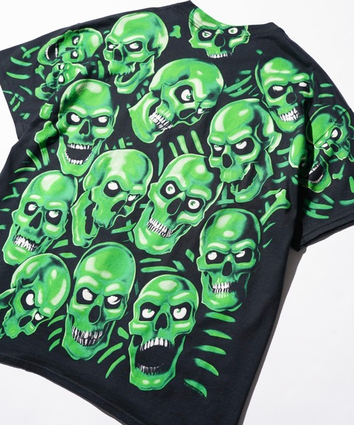 LIQUID BLUE / リキッドブルー 'SKULL TEE' スカル フルグラフィック T