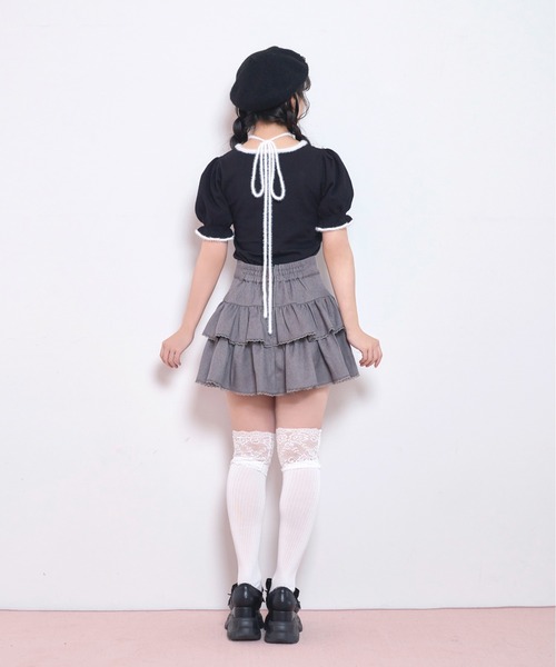 Honey Cinnamon(ハニーシナモン)の「ポイントシャギー配色ニット(ニット/セーター・レディース・ピンク/ブラック・FREE)」の14枚目の写真