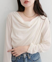 natural couture | ドレープベロアプルオーバー(Tシャツ/カットソー)