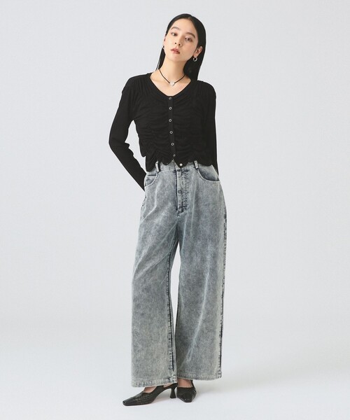 Ray BEAMS（レイビームス）の「コーデュロイ 5ポケット ワイド パンツ（その他パンツ・レディース・ダークブラウン/ライトブルー・0/1）」の20枚目の写真