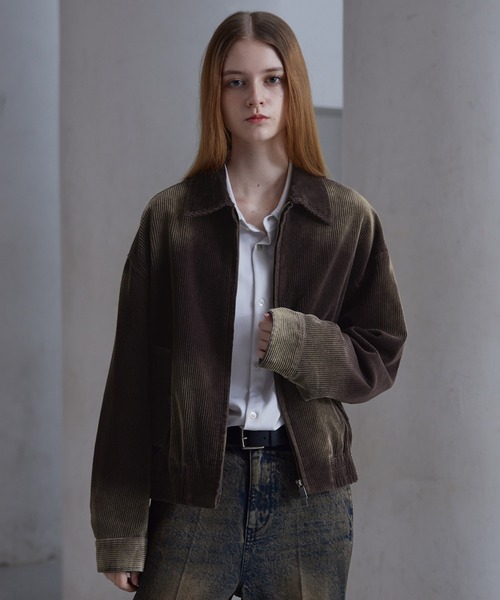 セール】【CLEL】Antique Design Corduroy Blouson / アンティーク