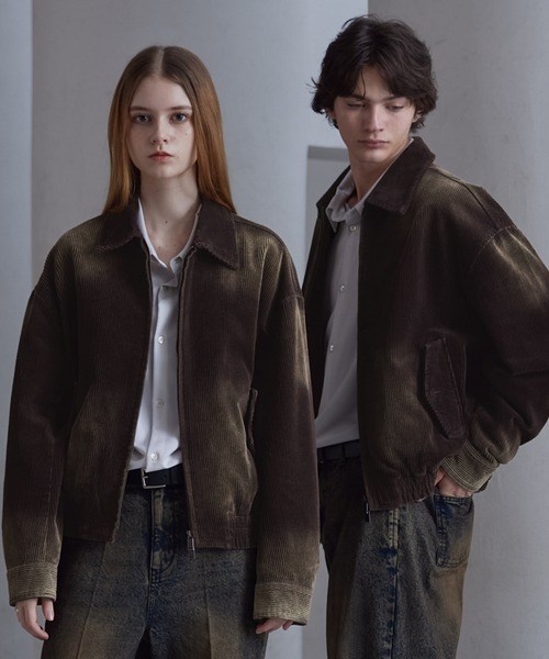 セール】【CLEL】Antique Design Corduroy Blouson / アンティーク