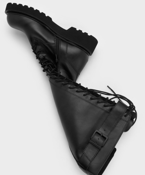 Darian ダリアン レースアップバックルロングブーツ（ブーツ