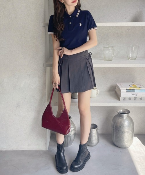 U.S. POLO ASSN.(ユーエスポロアッスン)の「【U.S. POLO ASSN】鹿子 ポロシャツ(ポロシャツ・レディース・ネイビー/アイボリー・M/L)」の19枚目の写真