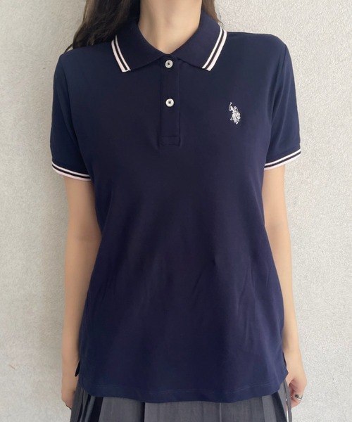 U.S. POLO ASSN.(ユーエスポロアッスン)の「【U.S. POLO ASSN】鹿子 ポロシャツ(ポロシャツ・レディース・ネイビー/アイボリー・M/L)」の20枚目の写真