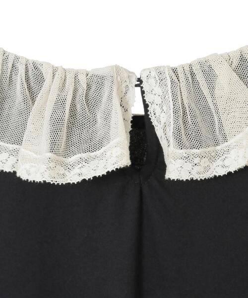 Tiara(ティアラ)の「【Bilitis dix-sept ans/ビリティス・ディセッタン】Tulle Collar Long T(Tシャツ/カットソー・レディース・ブラック/ホワイト・FREE)」の7枚目の写真