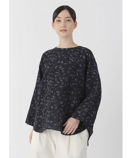 Plantation（プランテーション）の「コンフェティJQ / ブラウス / (O)（シャツ/ブラウス・レディース・ライトブラウン/ネイビー・L size/M size）」の6枚目の写真