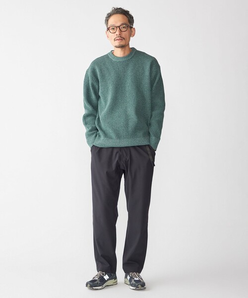SHIPS(シップス)の「【WEB限定】SHIPS: ビッグシルエット クルーネック レイヤード ニット(ニット+ロンT)(ニット/セーター・メンズ・オリーブ/ブラック/ベージュ/ネイビー・MEDIUM/SMALL/X-LARGE/LARGE)」の6枚目の写真