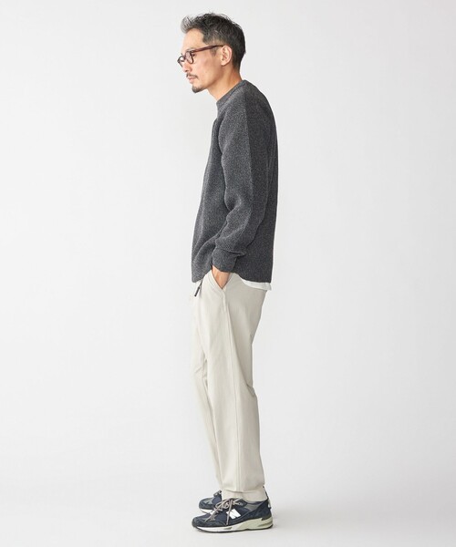 SHIPS(シップス)の「【WEB限定】SHIPS: ビッグシルエット クルーネック レイヤード ニット(ニット+ロンT)(ニット/セーター・メンズ・オリーブ/ブラック/ベージュ/ネイビー・MEDIUM/SMALL/X-LARGE/LARGE)」の10枚目の写真