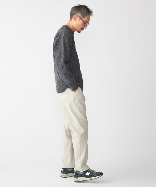 SHIPS(シップス)の「【WEB限定】SHIPS: ビッグシルエット クルーネック レイヤード ニット(ニット+ロンT)(ニット/セーター・メンズ・オリーブ/ブラック/ベージュ/ネイビー・MEDIUM/SMALL/X-LARGE/LARGE)」の12枚目の写真