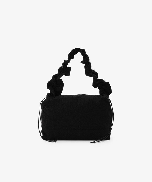 Afternoon Tea(アフタヌーンティー)の「ラメギャザーショルダーバッグ(ショルダーバッグ・レディース・ブラック/シルバー・ONE SIZE)」の1枚目の写真