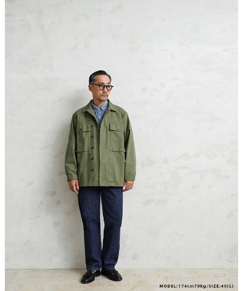 米軍 1940's U.S.ARMY M-43 HBT コンバットジャケット WAIPER