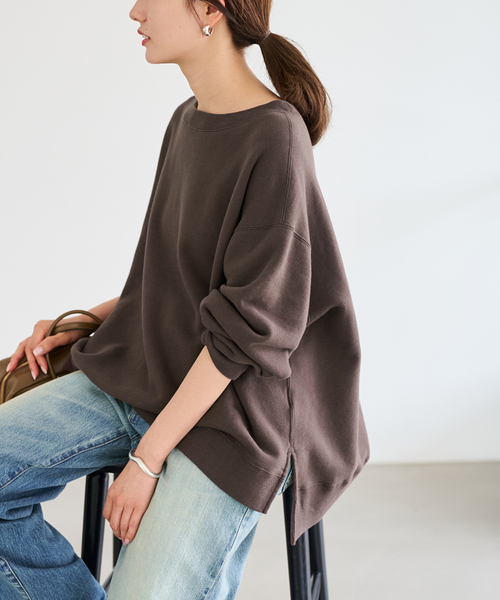 ≪一部カラーWEB限定 / 追加≫ボートネックワイドスウェット