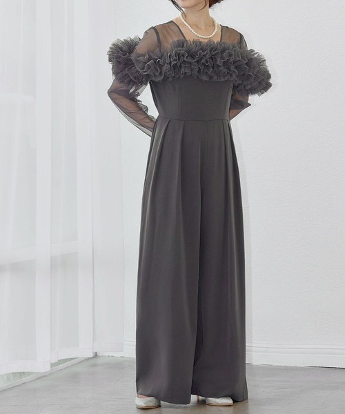 セール】マルチWAY チュールフリル オールインワン パンツドレス 結婚