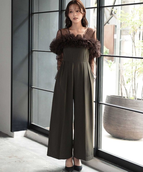 マルチウェイ チュールフリル付き 結婚式 パーティー オケージョンドレス セール】マルチウェイ チュールフリル付き 結婚式 パーティー