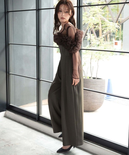 セール】マルチWAY チュールフリル オールインワン パンツドレス 結婚