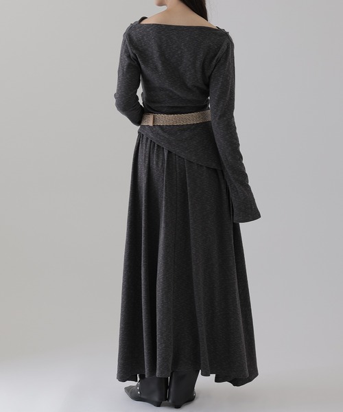 SUWDEE(スーディー)の「asymmetry belted tops setup(セットアップ・レディース・チャコールグレー/ブラック・S)」の13枚目の写真