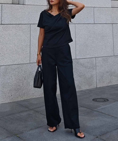 esutoreja(エストレジャ)の「スウェットセンタープレスパンツ(スウェットパンツ・レディース・グレー/ブラック/オートミール・FREE)」の10枚目の写真