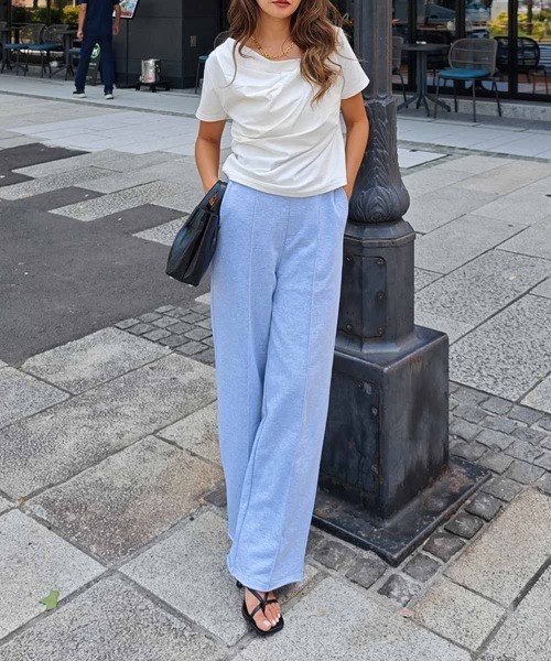 esutoreja(エストレジャ)の「スウェットセンタープレスパンツ(スウェットパンツ・レディース・グレー/ブラック/オートミール・FREE)」の12枚目の写真