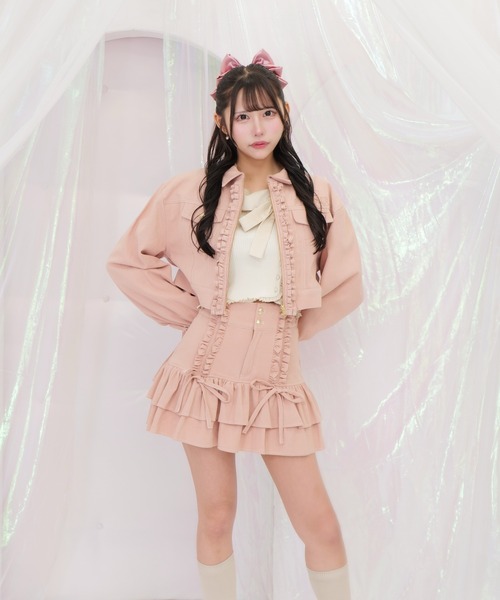 セール】デニムフリルジャケット（デニムジャケット）｜ReAmour