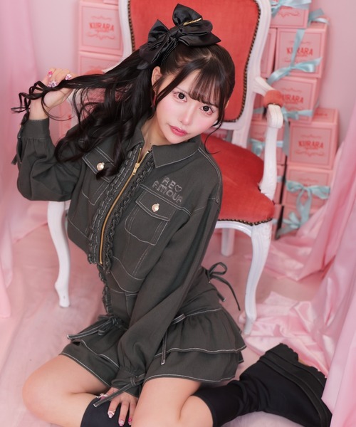 セール】デニムフリルジャケット（デニムジャケット）｜ReAmour