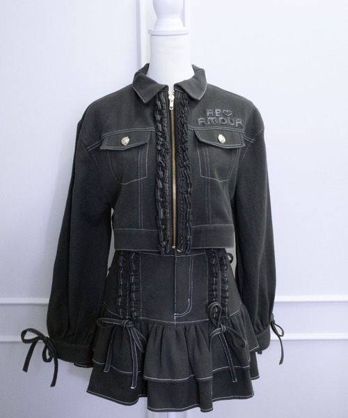 ReAmour デニムフリルジャケット 新品未使用 デニムフリルジャケット（デニムジャケット）｜ReAmour（リアムール