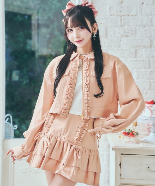 セール】デニムフリルジャケット（デニムジャケット）｜ReAmour